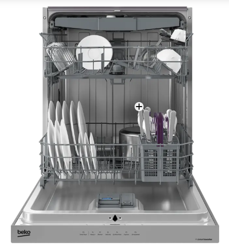 BEKO Built in Dishwasher Stainless Steel with Third Rack and Self-Cleaning Filter DDT38532XIH