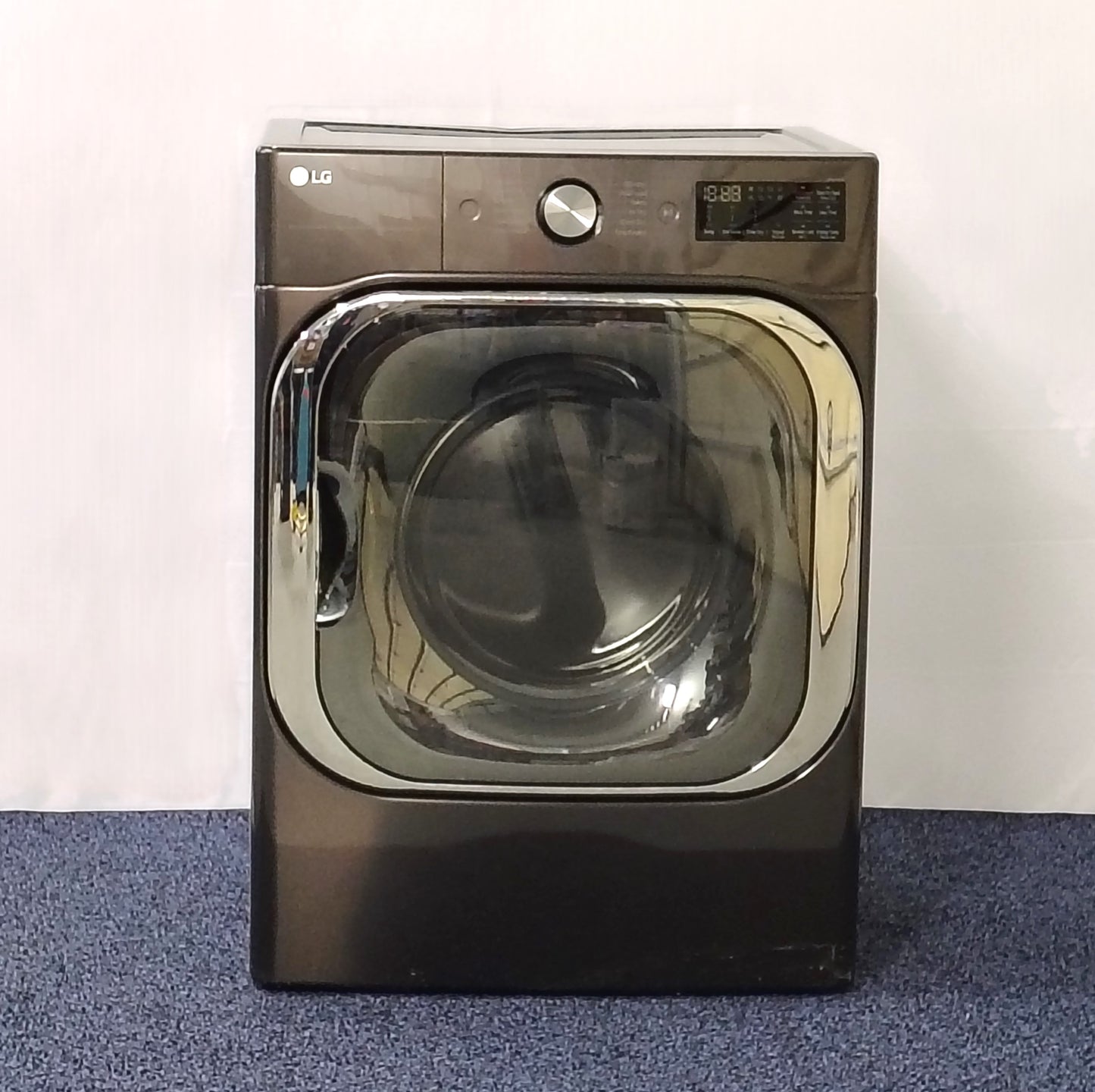 LG 9.0 cu. ft. Vented SMART Stackable Electric Dryer in Black Steel with TurboSteam and Sensor Dry Technology DLEX8900B