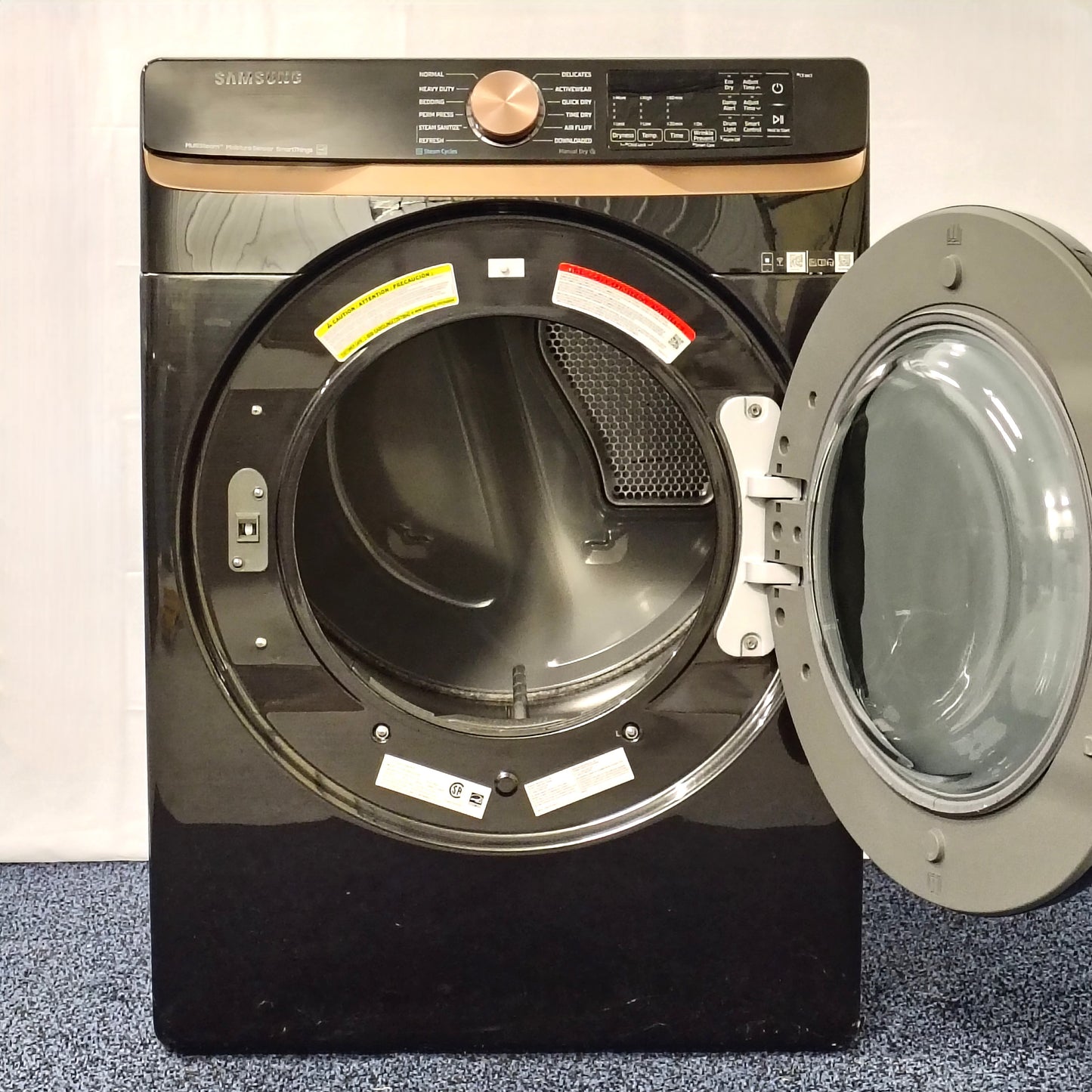 Samsung 7.5 cu. ft. Vented Smart Electric Dryer in Brushed Black with Steam Sanitize+ and Sensor Dry DVE50BG8300V