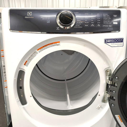 Electrolux 8 cu. ft. vented Front Load Stackable Electric Dryer in White with LuxCare Dry and Automatic Temperature Control ELFE7537AW