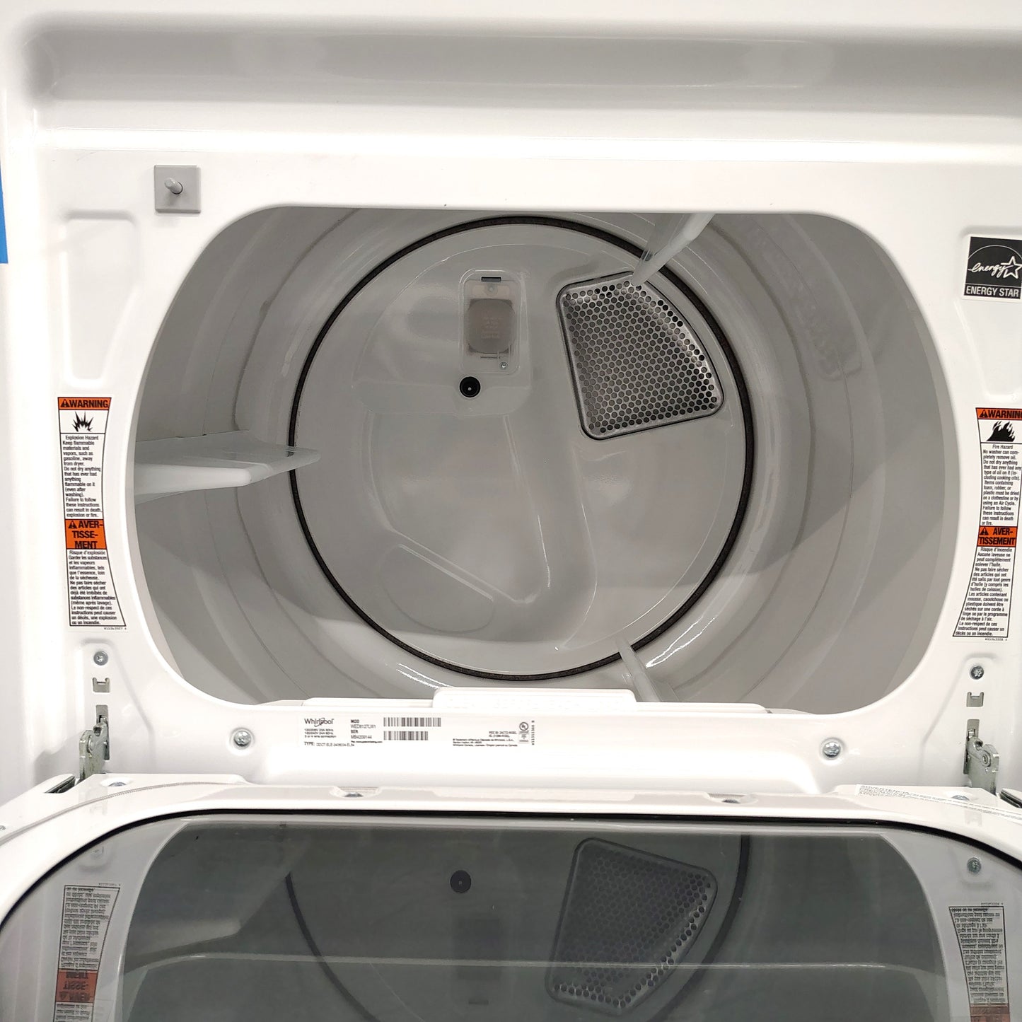 Whirlpool 7.4 cu. ft. White Electric Dryer with Steam and Advanced Moisture Sensing Technology, ENERGY STAR WED8127LW1