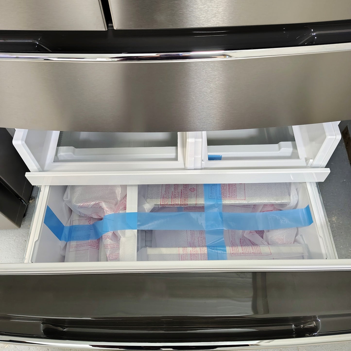 Gallery 36 in. 22 cu. ft. Counter-Depth 4-Door French Door Refrigerator in Smudge-Proof Stainless Steel GRMC2273CF