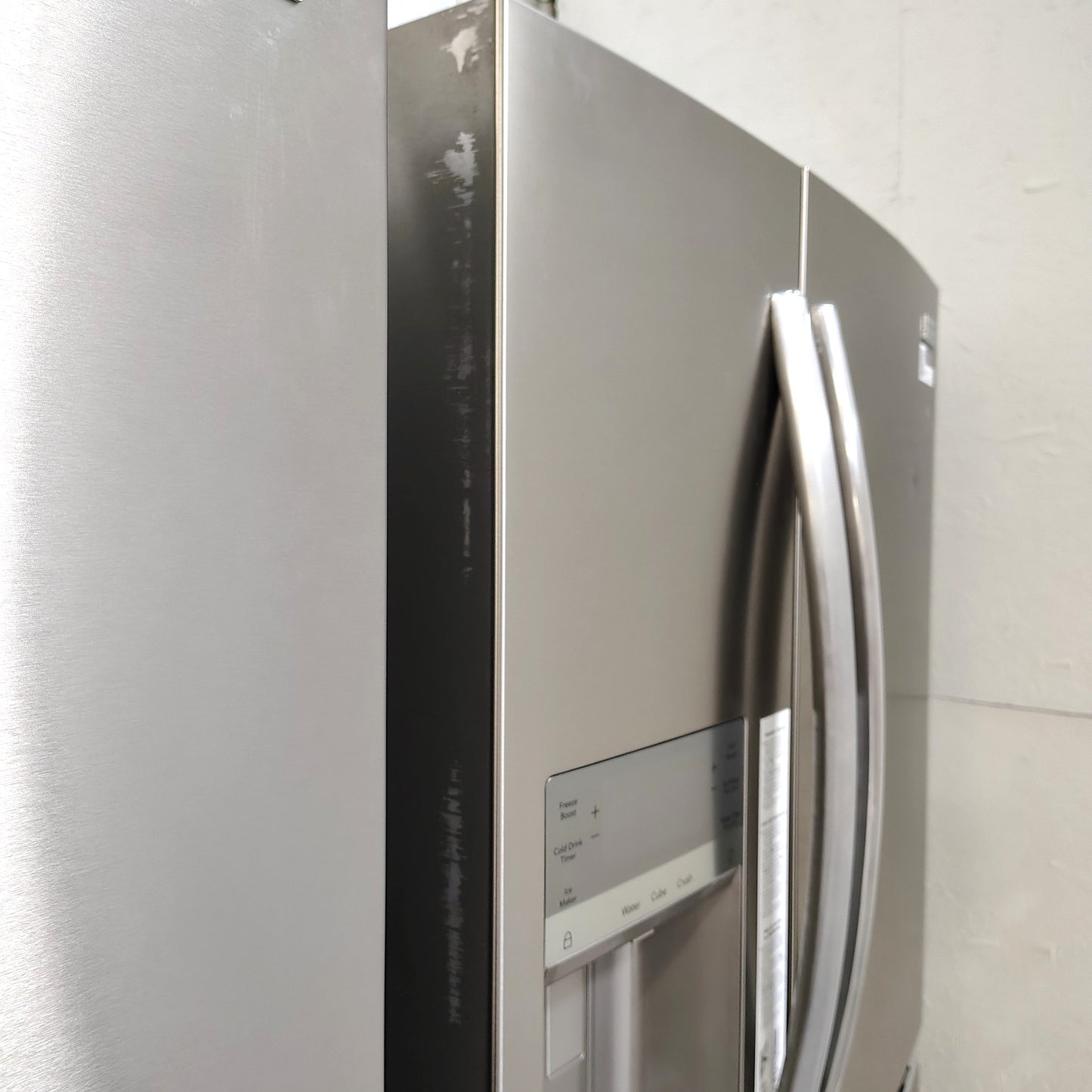 Gallery 36 in. 22 cu. ft. Counter-Depth 4-Door French Door Refrigerator in Smudge-Proof Stainless Steel GRMC2273CF