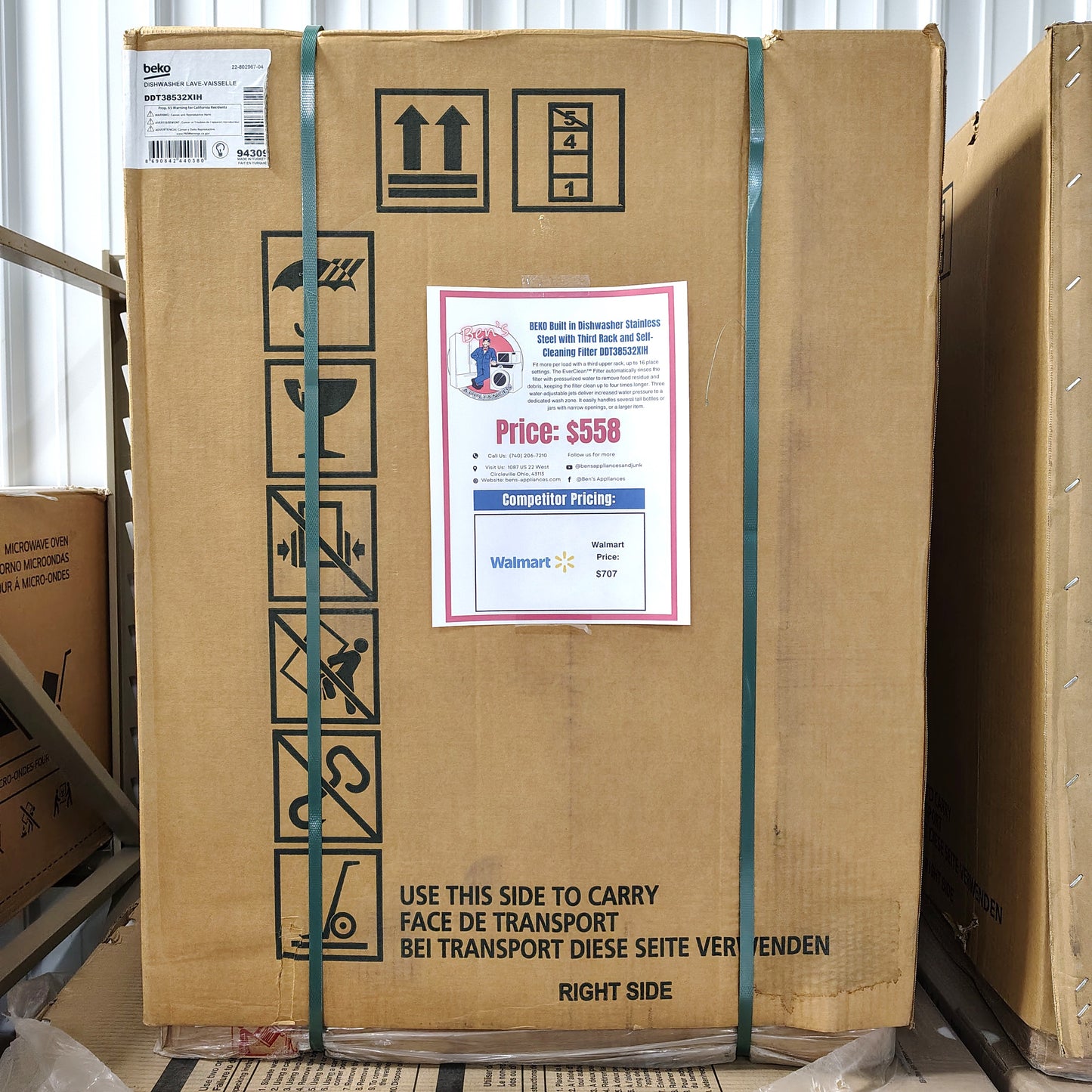 BEKO Built in Dishwasher Stainless Steel with Third Rack and Self-Cleaning Filter DDT38532XIH