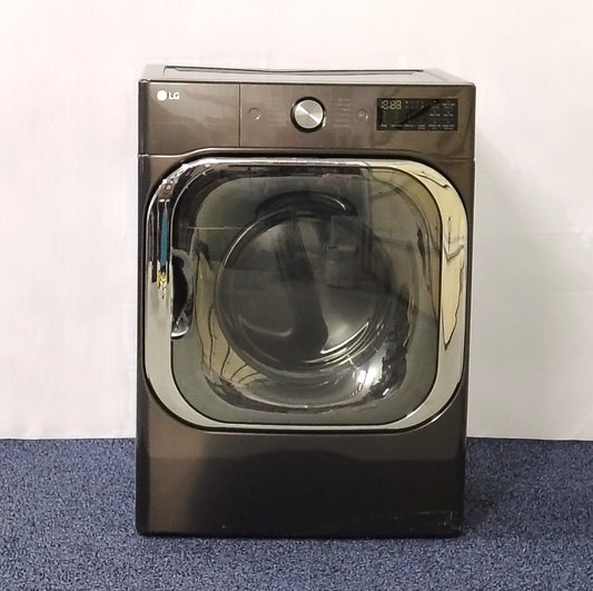 LG 9.0 cu. ft. Vented SMART Stackable Electric Dryer in Black Steel with TurboSteam and Sensor Dry Technology DLEX8900B