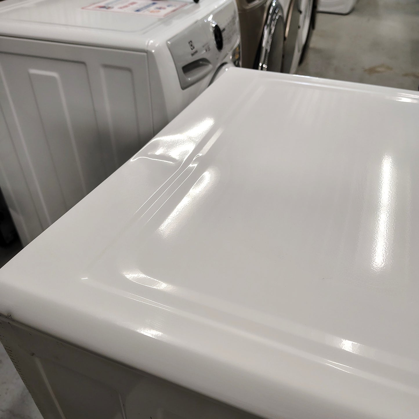 Electrolux 8 cu. ft. vented Front Load Stackable Electric Dryer in White with LuxCare Dry and Automatic Temperature Control ELFE7537AW