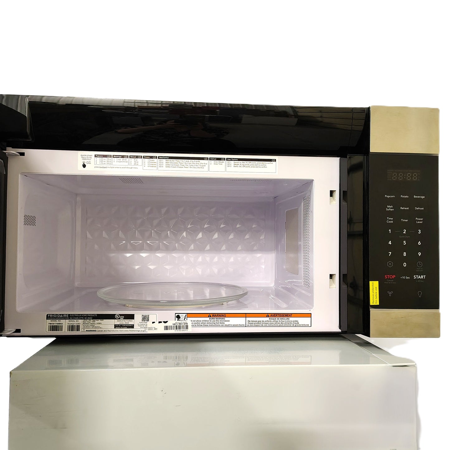 Frigidaire 30 in. Over-the-Range Microwave in Stainless Steel with Dishwasher Safe Grease Filter and Vent FMOS1746BSA