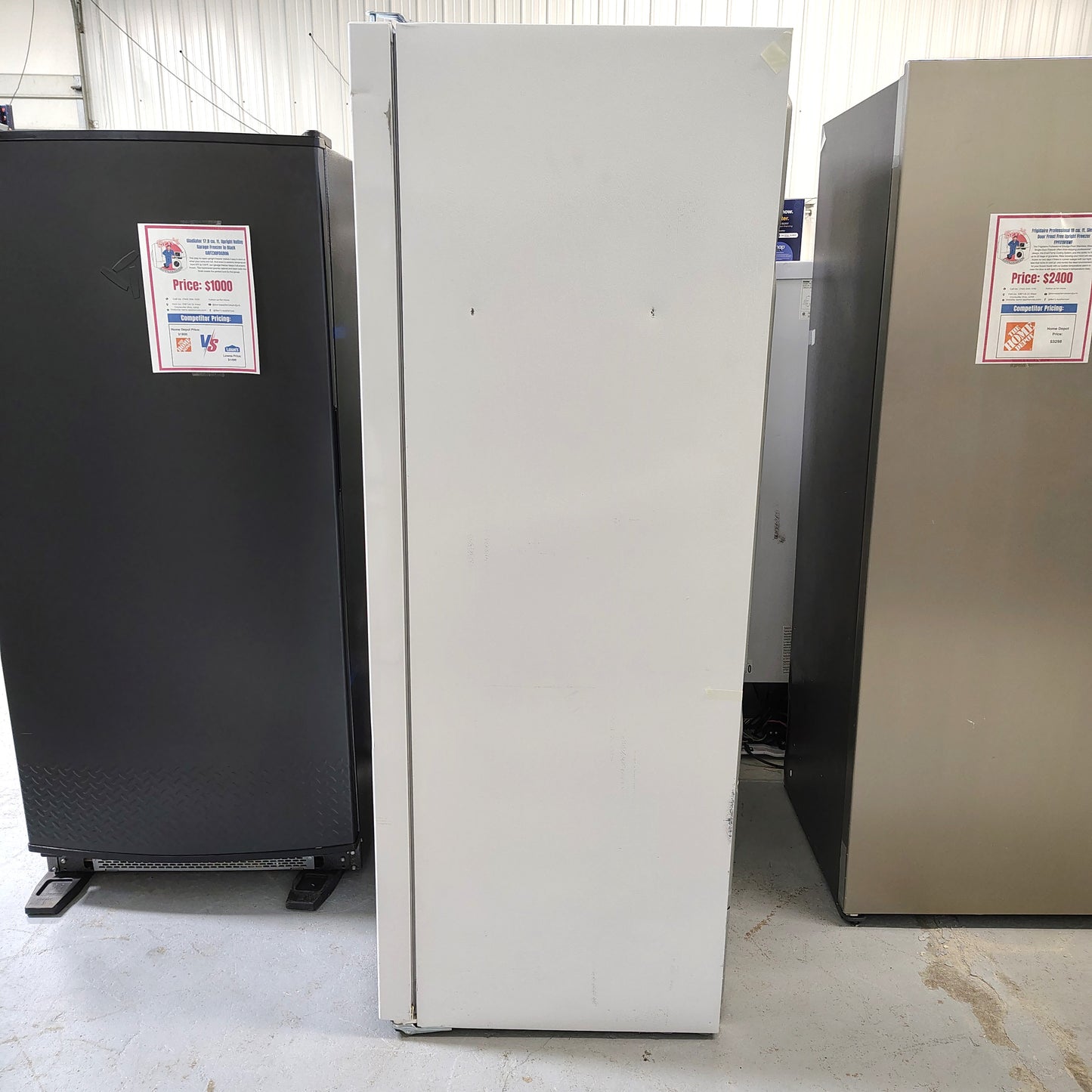 Frigidaire 20 cu. ft. Freezerless Refrigerator in White with Temperature Alarm and Auto-Close Door, ENERGY STAR FRAE2024AW