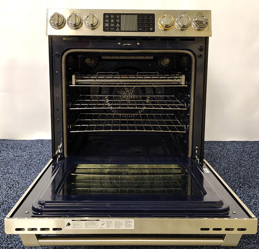 Fotile 30 in. Fresh Bake Technology 5-Burner Element Slide-In Single Oven Electric Range in Stainless Steel w/ Convection Bake RES30552