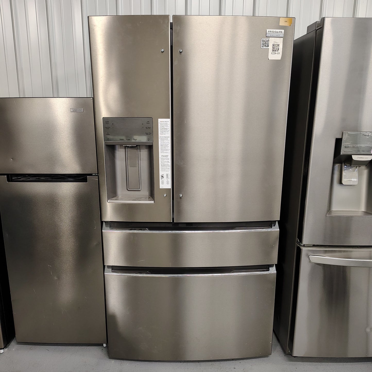 Frigidaire Gallery 36 in. 22 cu. ft. Counter-Depth 4-Door French Door Refrigerator in Smudge-Proof Stainless Steel GRMC2273CF02