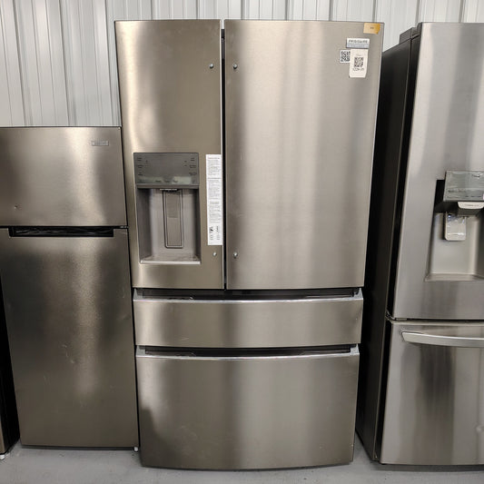 Frigidaire Gallery 36 in. 22 cu. ft. Counter-Depth 4-Door French Door Refrigerator in Smudge-Proof Stainless Steel GRMC2273CF02