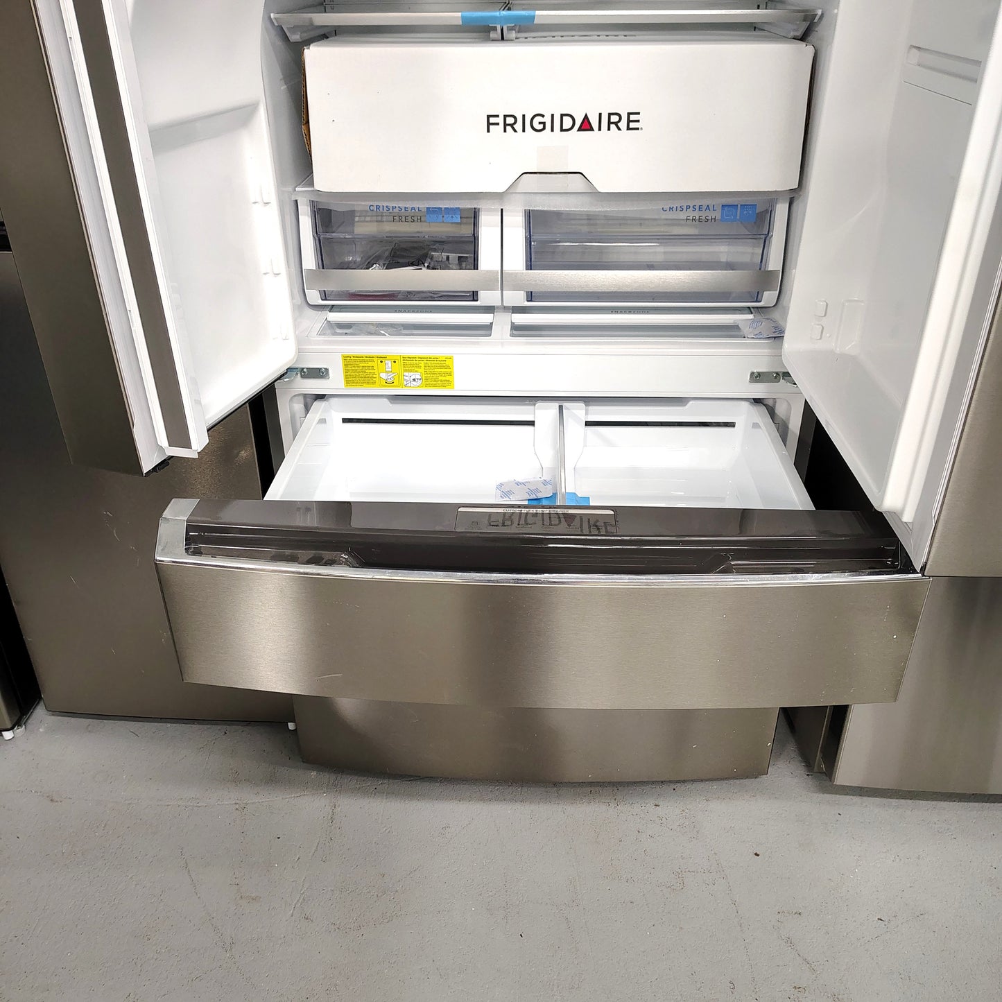 Frigidaire Gallery 36 in. 22 cu. ft. Counter-Depth 4-Door French Door Refrigerator in Smudge-Proof Stainless Steel GRMC2273CF02