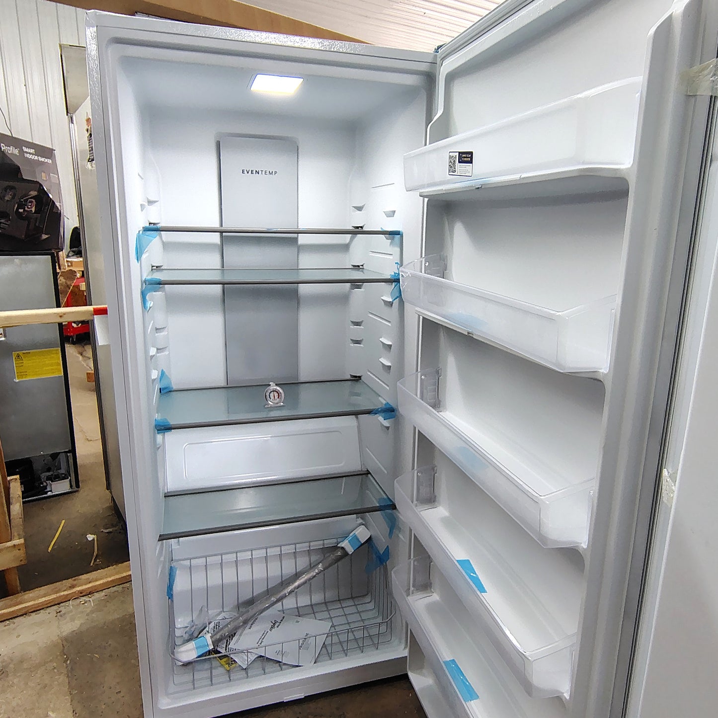 Frigidaire 33 in. 20 cu. ft. Freezerless Refrigerator in White with Temperature Alarm and Auto-Close Door, ENERGY STAR FRAE2024AW