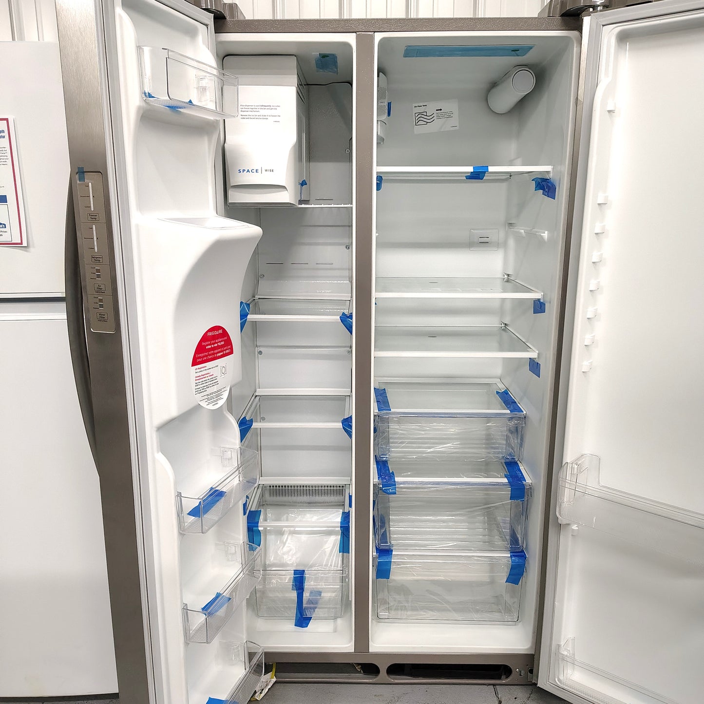 Frigidaire 36.1 in. 22.3 cu. ft. Counter Depth Side-by-Side Refrigerator in Stainless Steel FRSC2333ASA