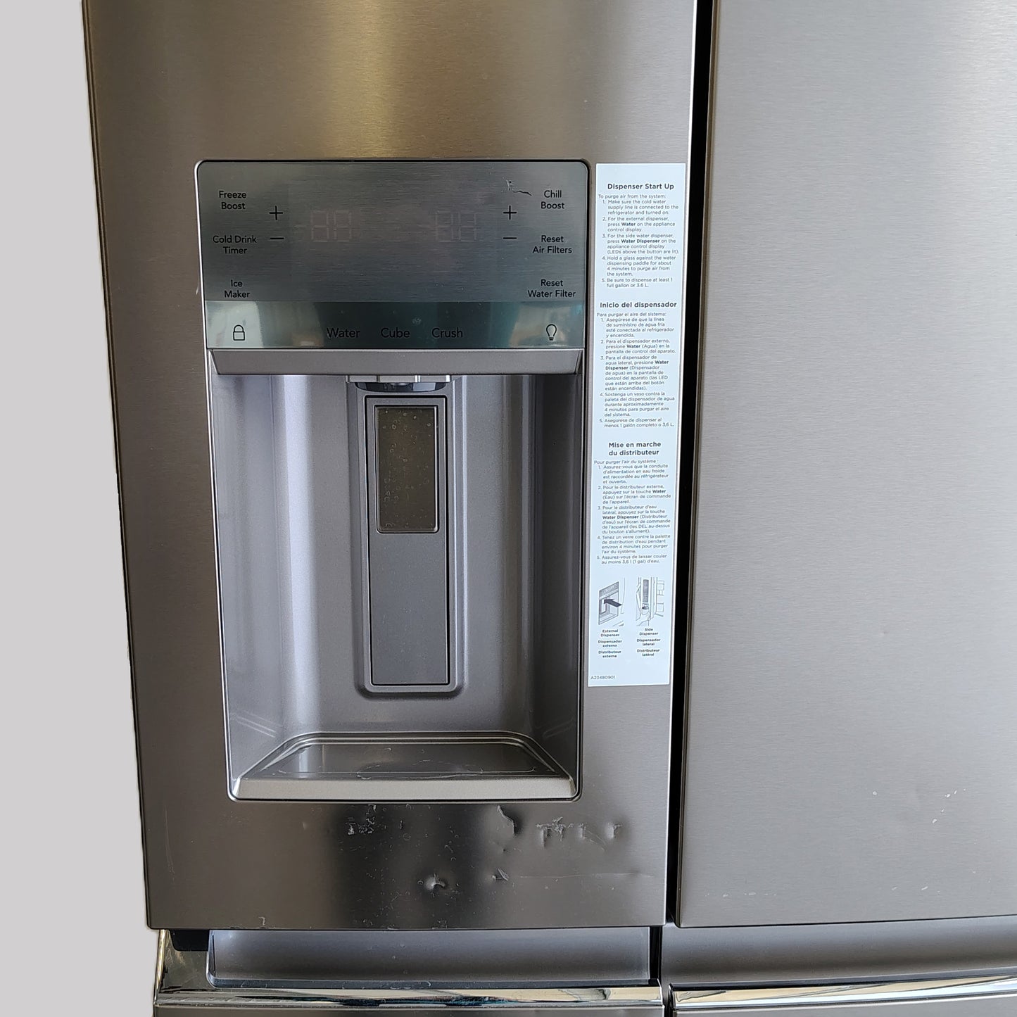 Frigidaire Gallery 36 in. 22 cu. ft. Counter-Depth 4-Door Refrigerator in Stainless Steel GRQC2255BF