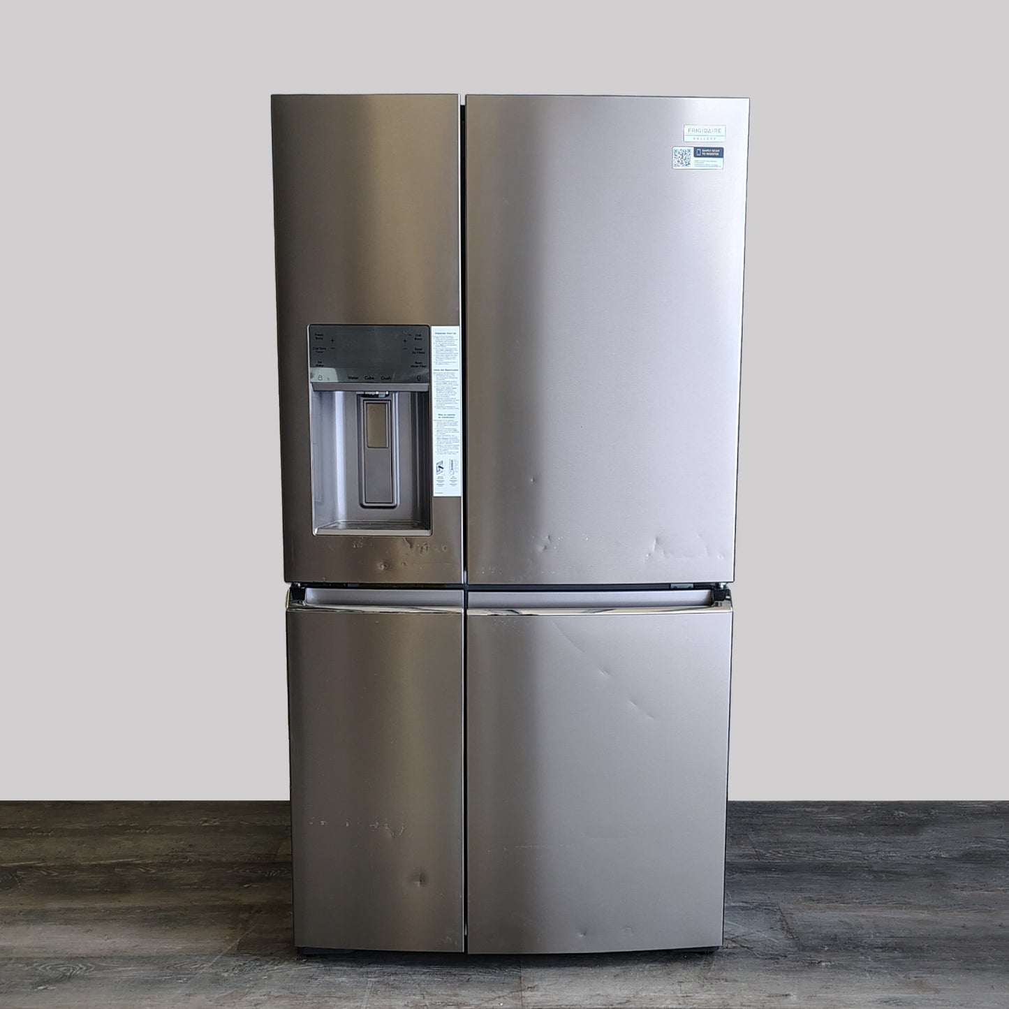 Frigidaire Gallery 36 in. 22 cu. ft. Counter-Depth 4-Door Refrigerator in Stainless Steel GRQC2255BF