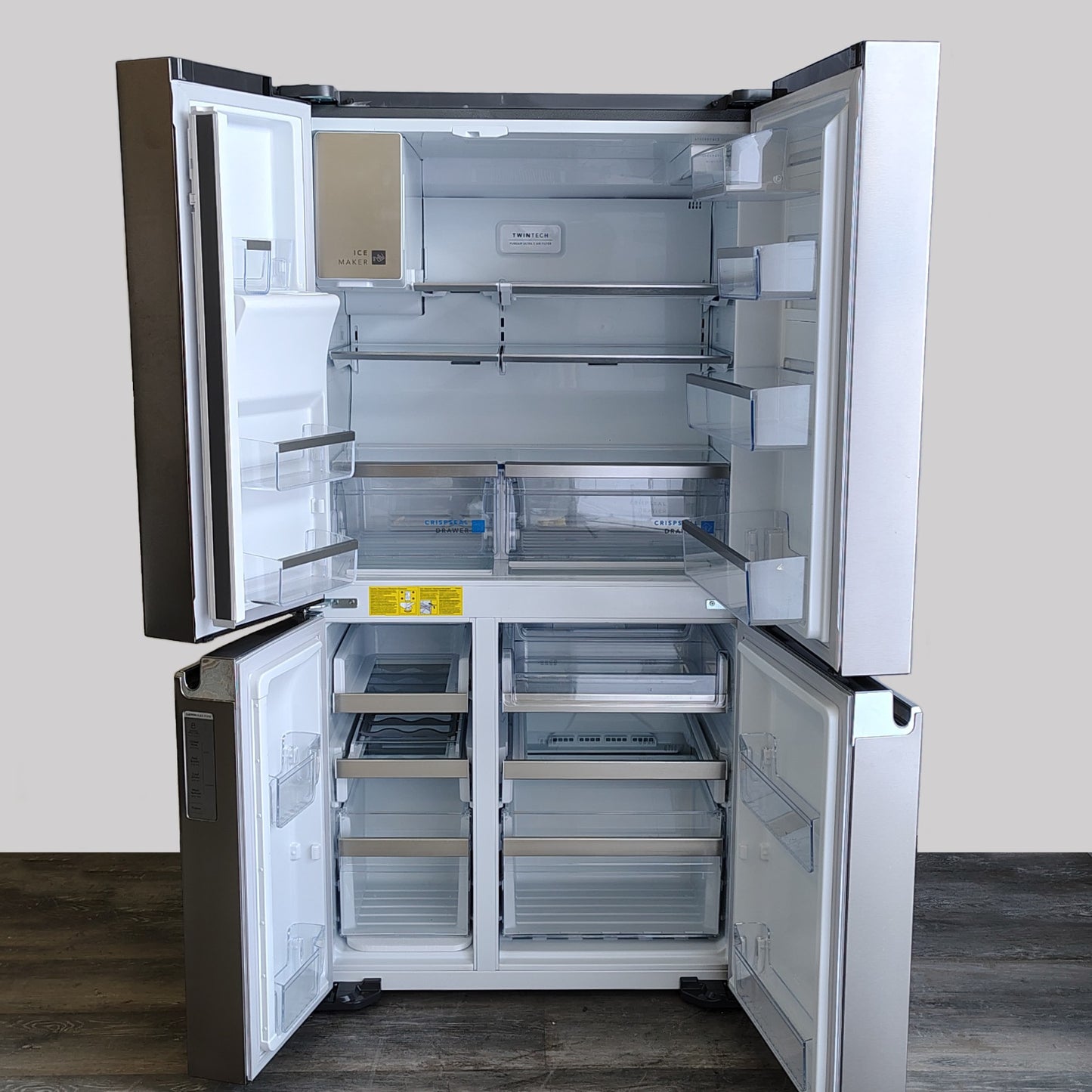 Frigidaire Gallery 36 in. 22 cu. ft. Counter-Depth 4-Door Refrigerator in Stainless Steel GRQC2255BF