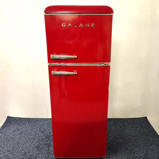 Galanz 22 in. 7.6 cu. ft. Retro Top Freezer Refrigerator, Hot Rod Red, Energy Star GLRF76TMRDER2