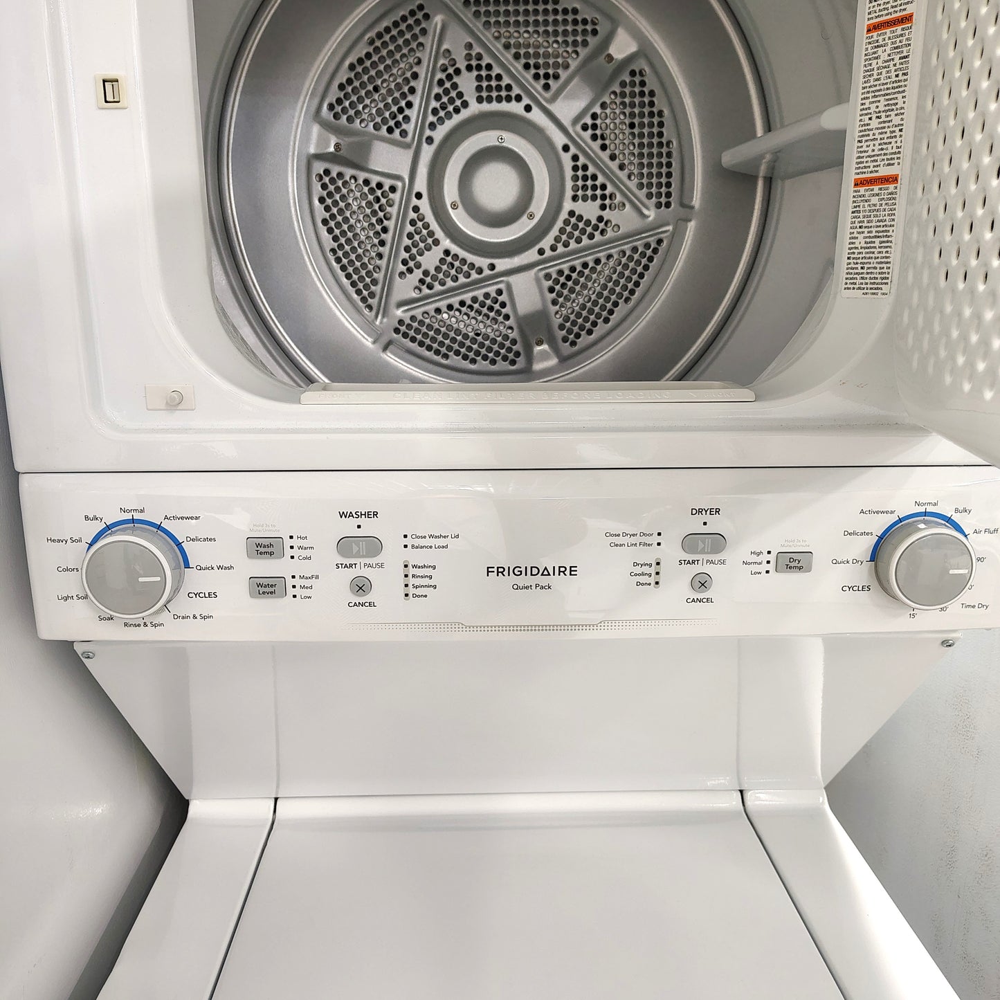 Frigidaire 3.9 cu. ft. Washer and 5.6 cu. ft. Gas Dryer Combo in White with Quick Wash & Dry Cycle, MaxFill and Long Vent FLCG7522AW