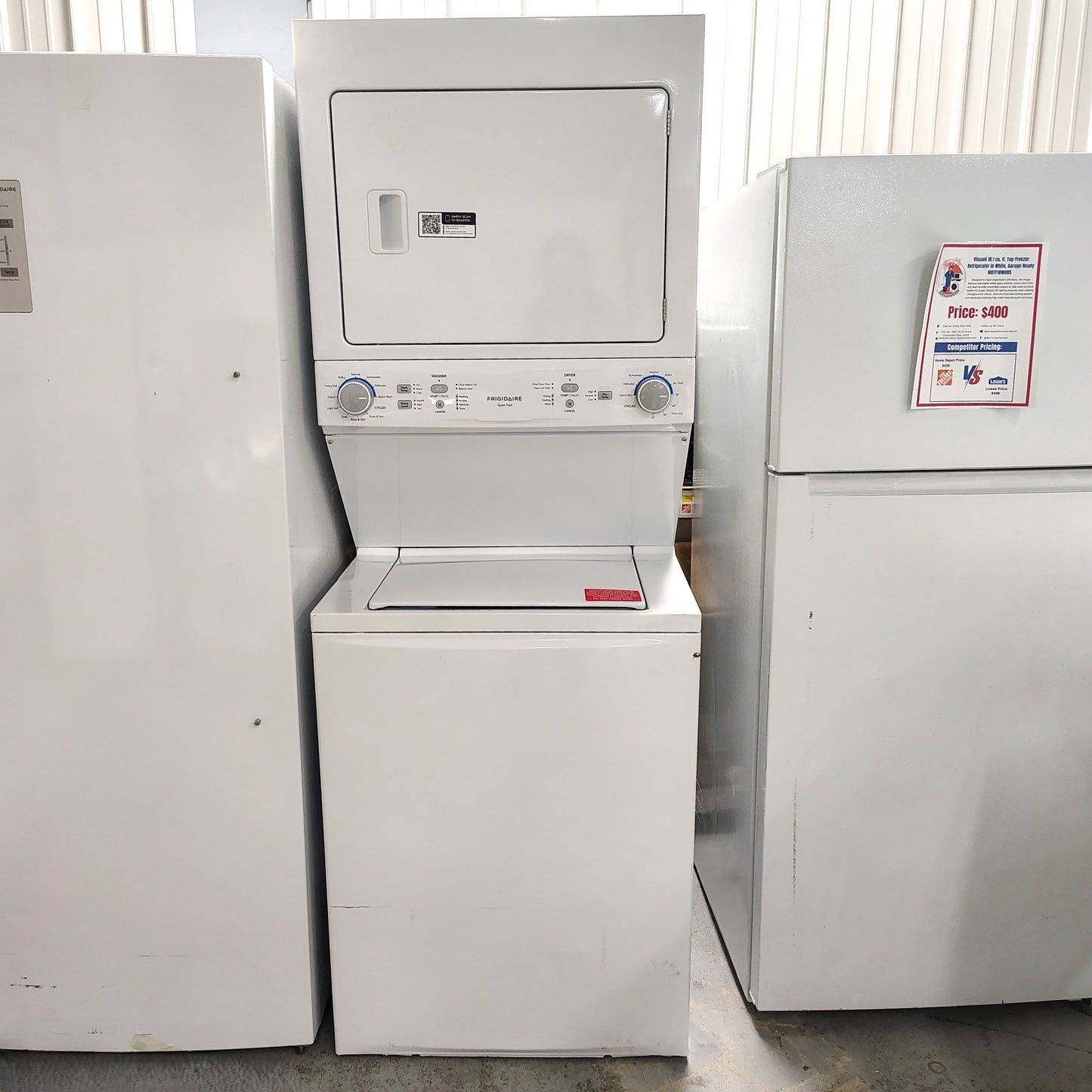 Frigidaire 3.9 cu. ft. Washer and 5.6 cu. ft. Gas Dryer Combo in White with Quick Wash & Dry Cycle, MaxFill and Long Vent FLCG7522AW