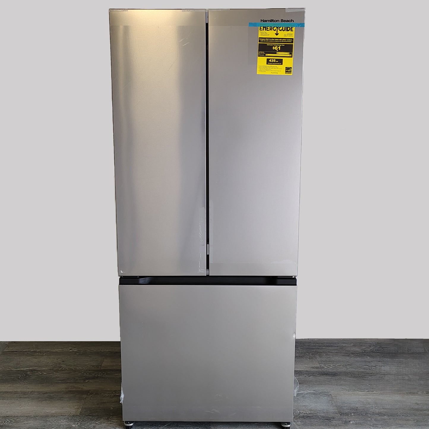 Hamilton Beach 17.7 cu. ft. Bottom Freezer French Door Refrigerator in Stainless Steel Look HBF1770