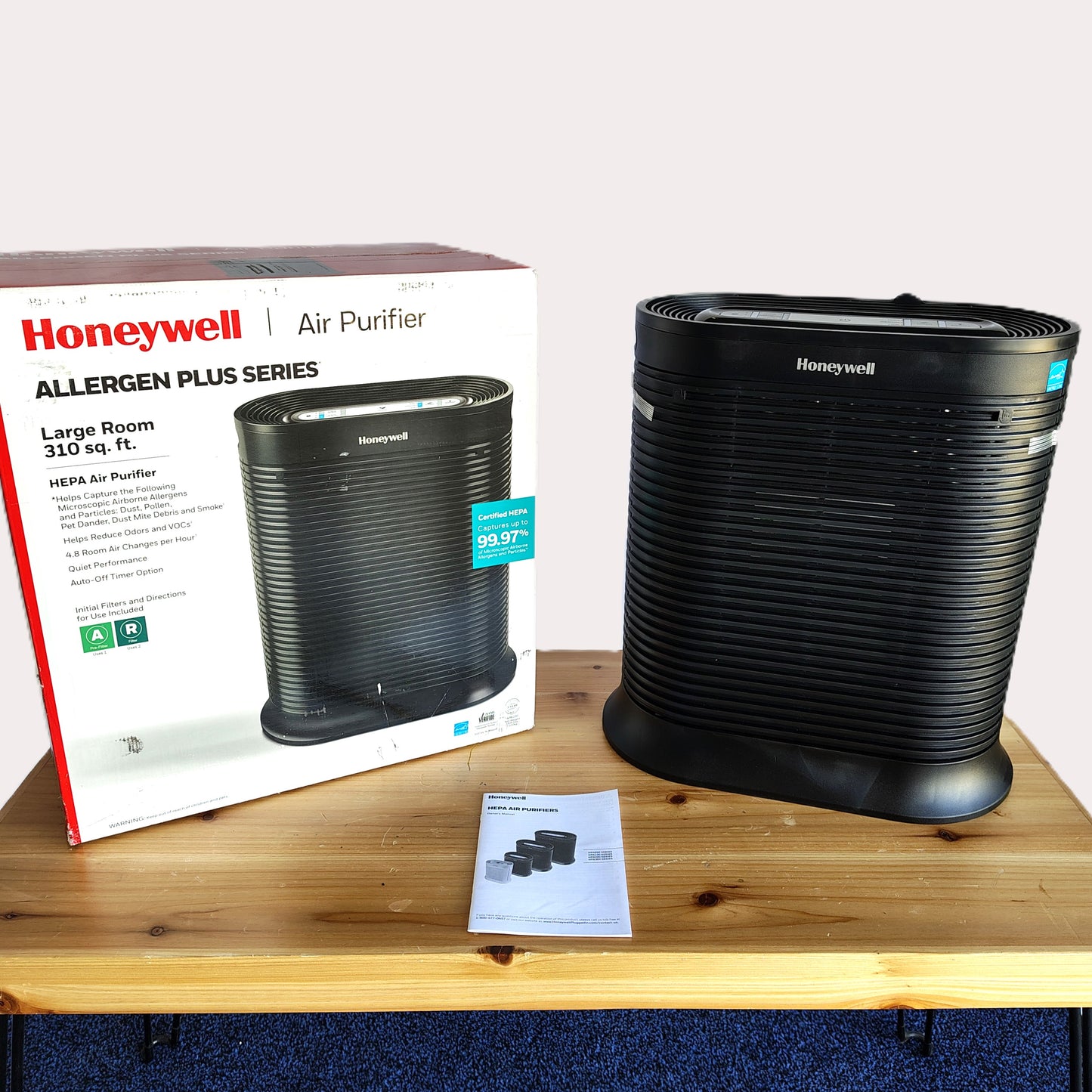 Honeywell HEPA Air Purifier, Large Room (310 sq. ft.) Black HPA200