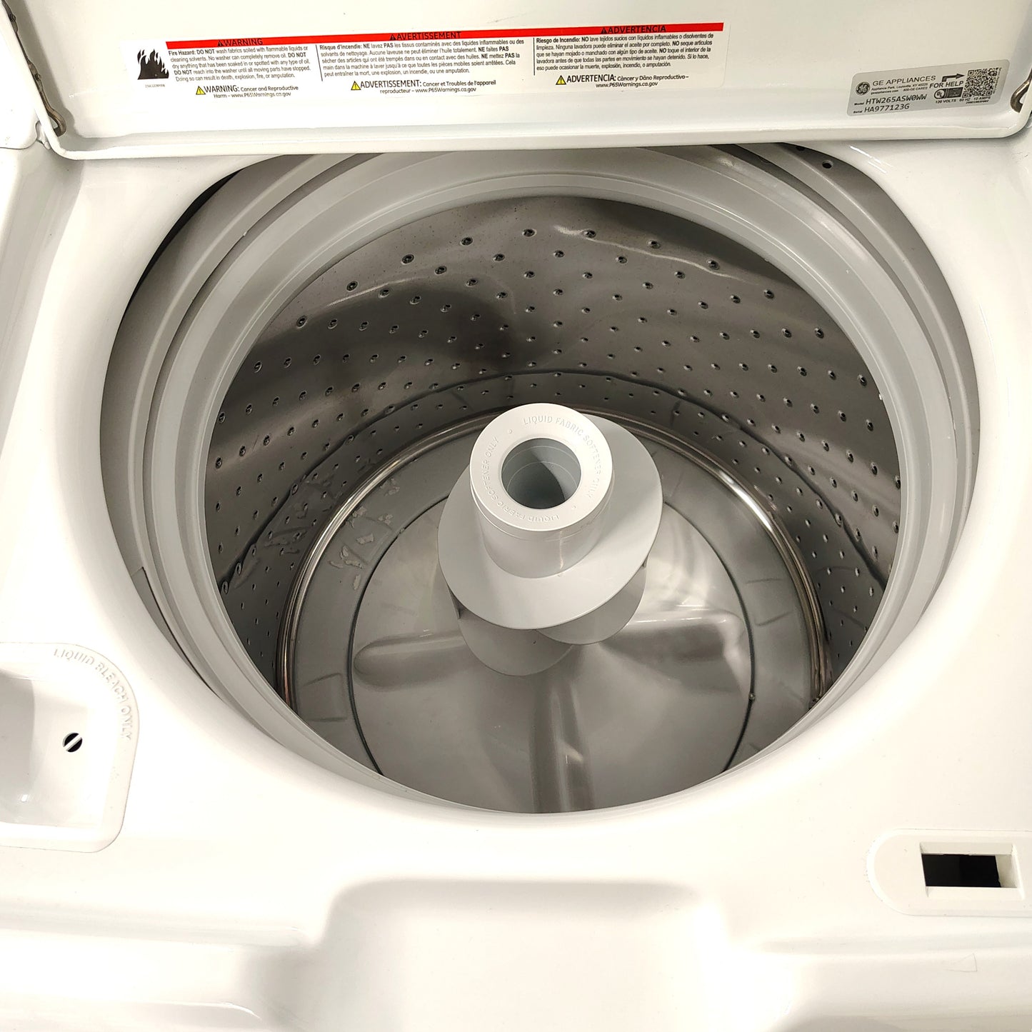 Hotpoint 4.0 cu.ft. Top Load Washer in White with Cold Plus and Water Level Control HTW265ASW0WW