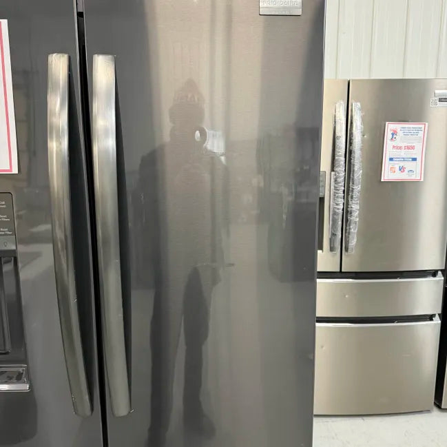 Frigidaire 36 in. Gallery 28 cu. ft. Standard Depth French Door Refrigerator in Smudge-Proof Black Stainless Steel GRFS2853AD