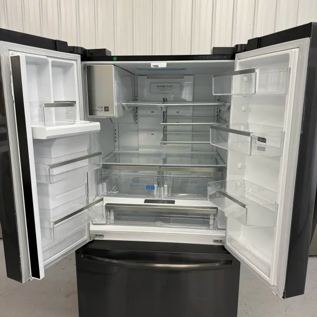 Frigidaire 36 in. Gallery 28 cu. ft. Standard Depth French Door Refrigerator in Smudge-Proof Black Stainless Steel GRFS2853AD