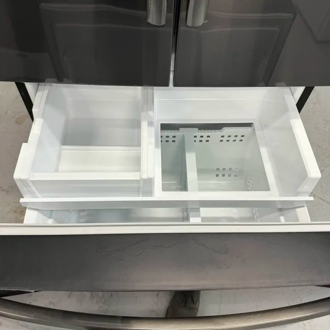 Frigidaire 36 in. Gallery 28 cu. ft. Standard Depth French Door Refrigerator in Smudge-Proof Black Stainless Steel GRFS2853AD