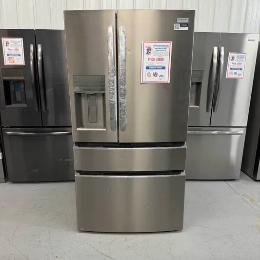 Frigidaire Gallery Standard-Depth 26.3-cu ft 4 -Door 36-in Wide French Door Refrigerator with Ice Maker with Water and Ice Dispenser GRMS2773AF