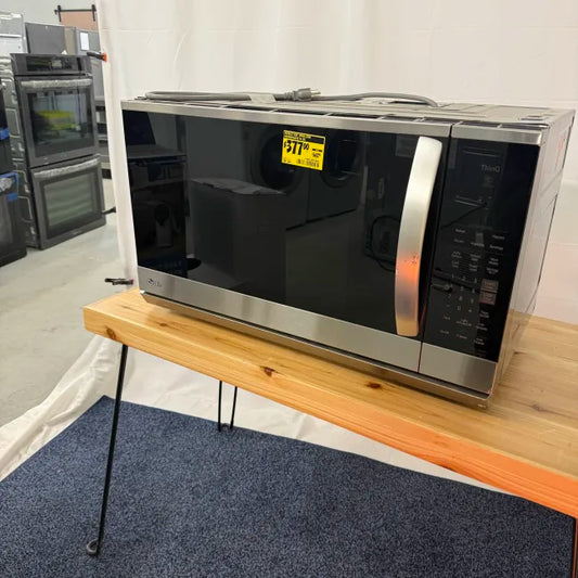 LG 1.8 cu. ft. 30 in. W Smart Over the Range Microwave Oven with EasyClean in PrintProof Stainless Steel 1000-Watt MEZ68985701