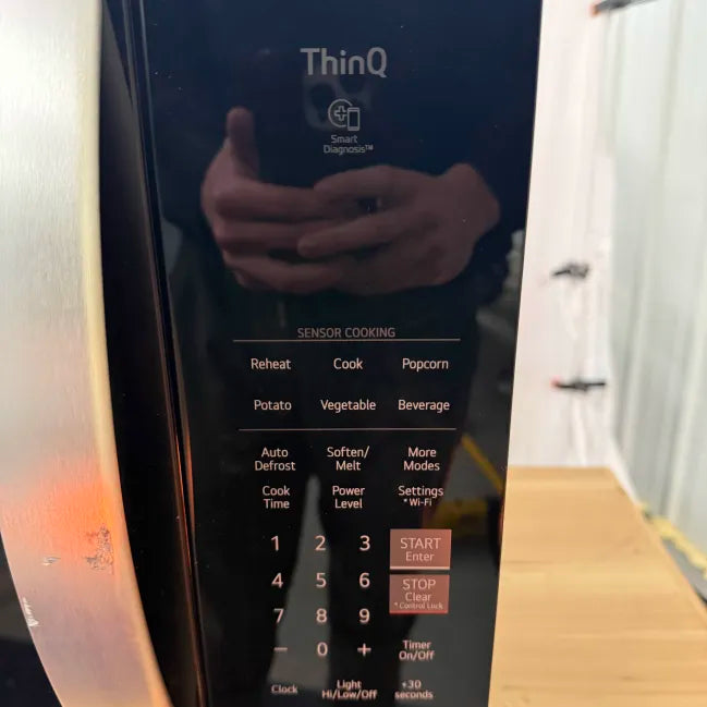 LG 1.8 cu. ft. 30 in. W Smart Over the Range Microwave Oven with EasyClean in PrintProof Stainless Steel 1000-Watt MEZ68985701