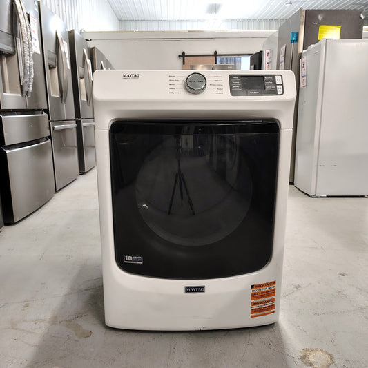 Maytag 7.3 cu. ft. 240-Volt White Stackable Electric Vented Dryer with Quick Dry Cycle MED5630HW2