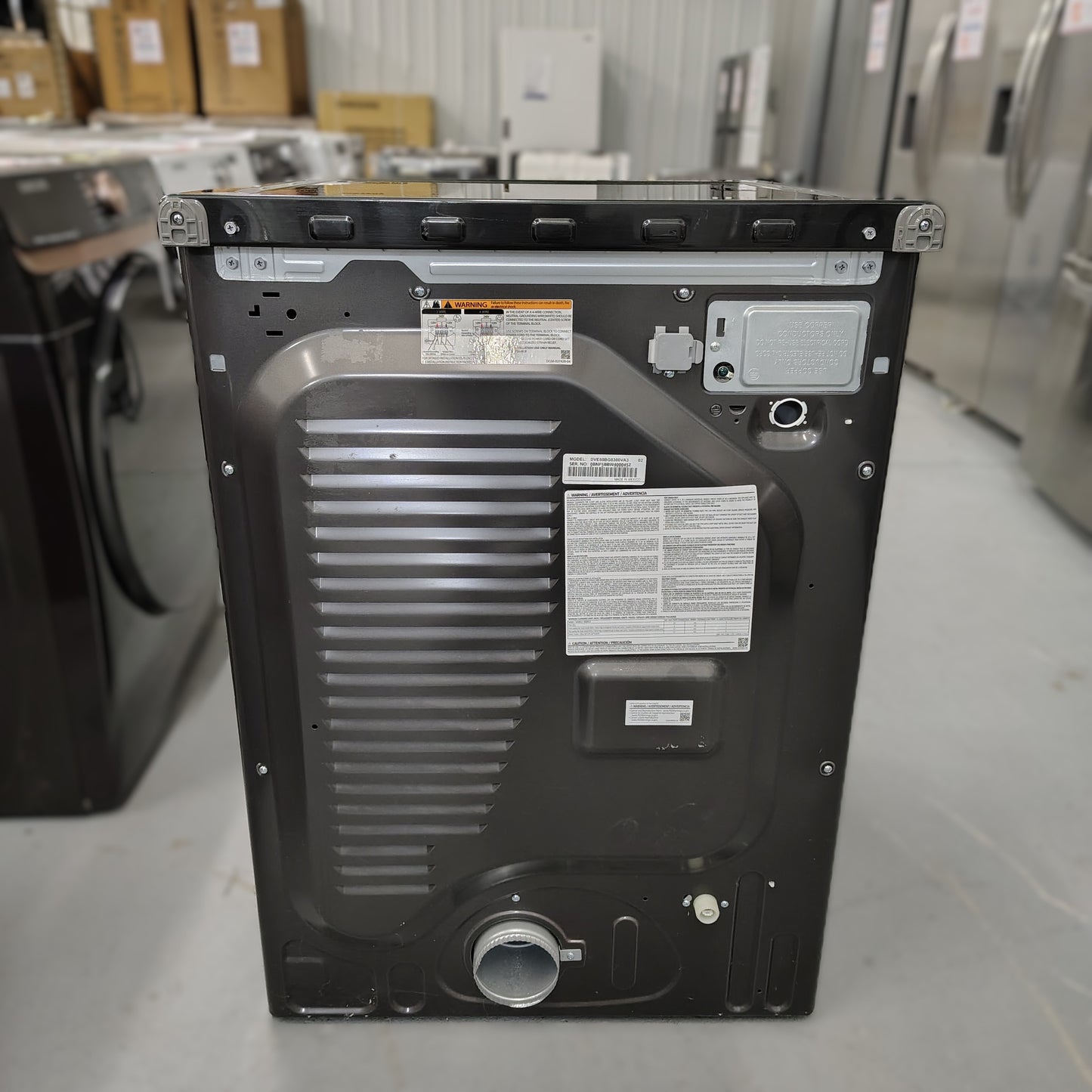 Samsung 7.5 cu. ft. Vented Smart Electric Dryer in Brushed Black with Steam Sanitize+ and Sensor Dry DVE50BG8300V