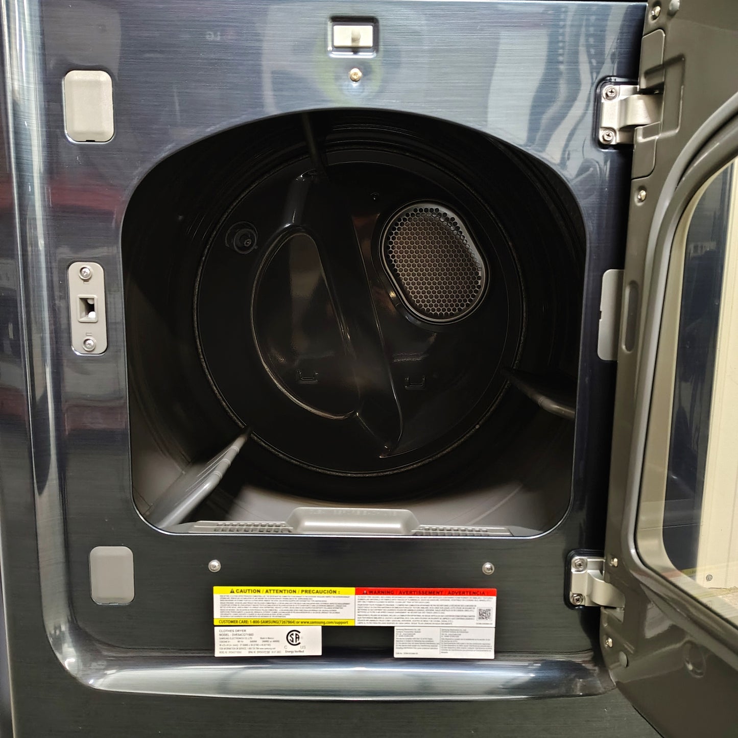 Samsung 7.4 cu. ft. Vented Smart Electric Dryer in Brushed Navy Blue with Pet Care Dry and Steam Sanitize+ DVE54CG7150D