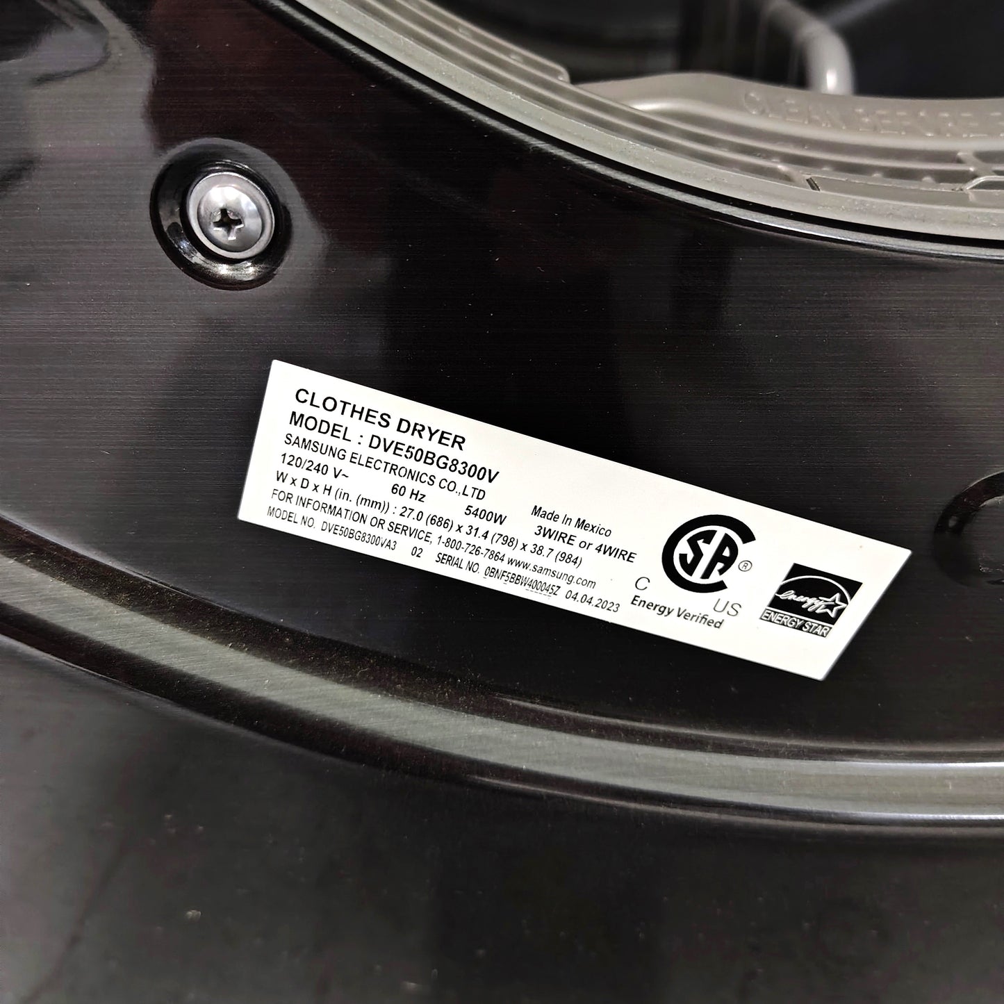 Samsung 7.5 cu. ft. Vented Smart Electric Dryer in Brushed Black with Steam Sanitize+ and Sensor Dry DVE50BG8300V