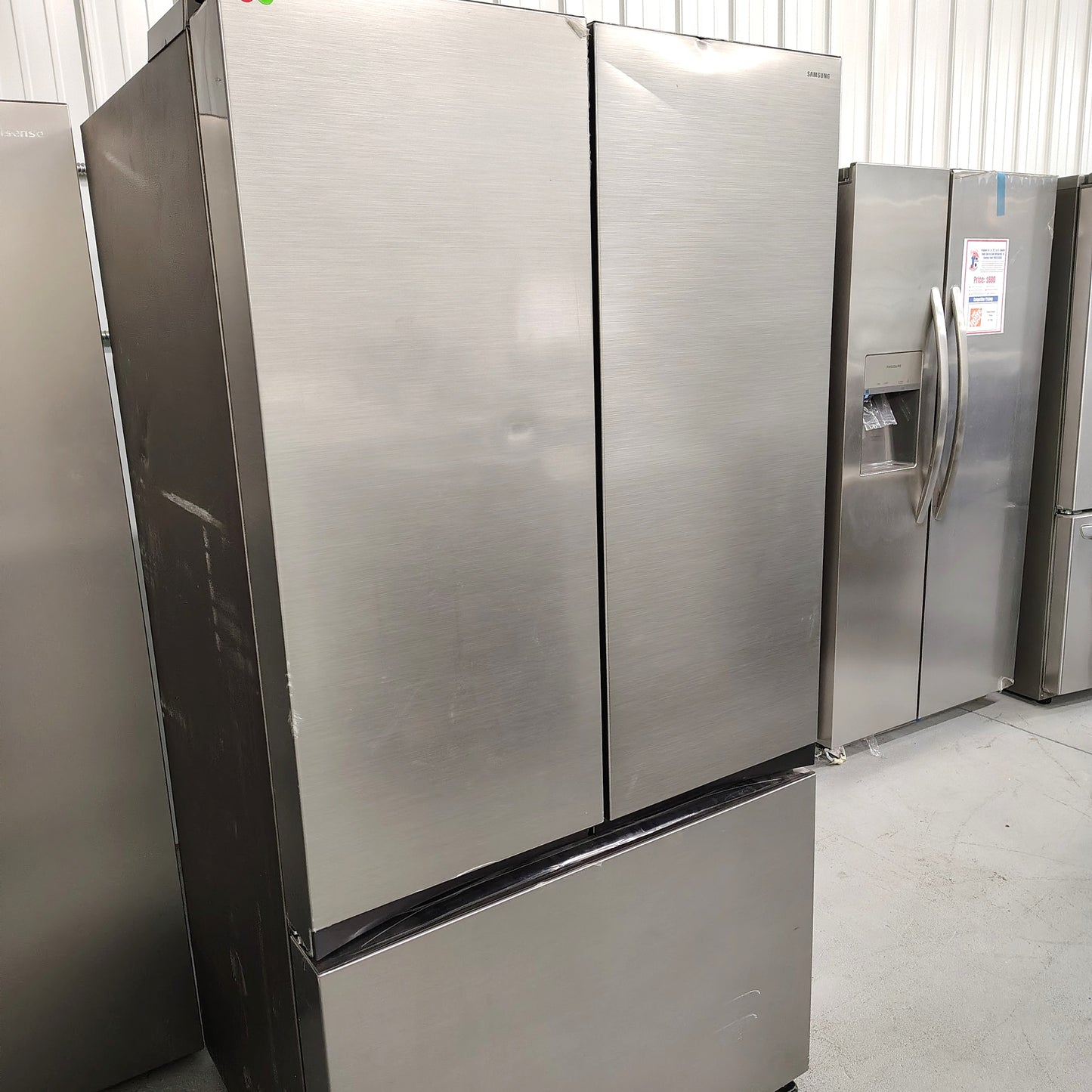 Samsung 27 cu. ft. Counter Depth 3-Door French Door Refrigerator with Dual Auto Ice Maker Fingerprint Resistant Stainless Look RF27CG5010S9AA