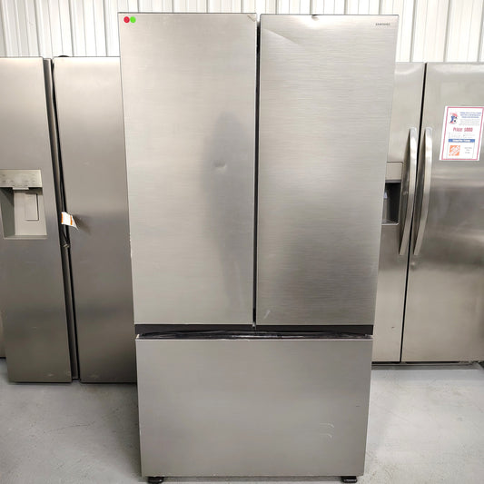 Samsung 27 cu. ft. Counter Depth 3-Door French Door Refrigerator with Dual Auto Ice Maker Fingerprint Resistant Stainless Look RF27CG5010S9AA
