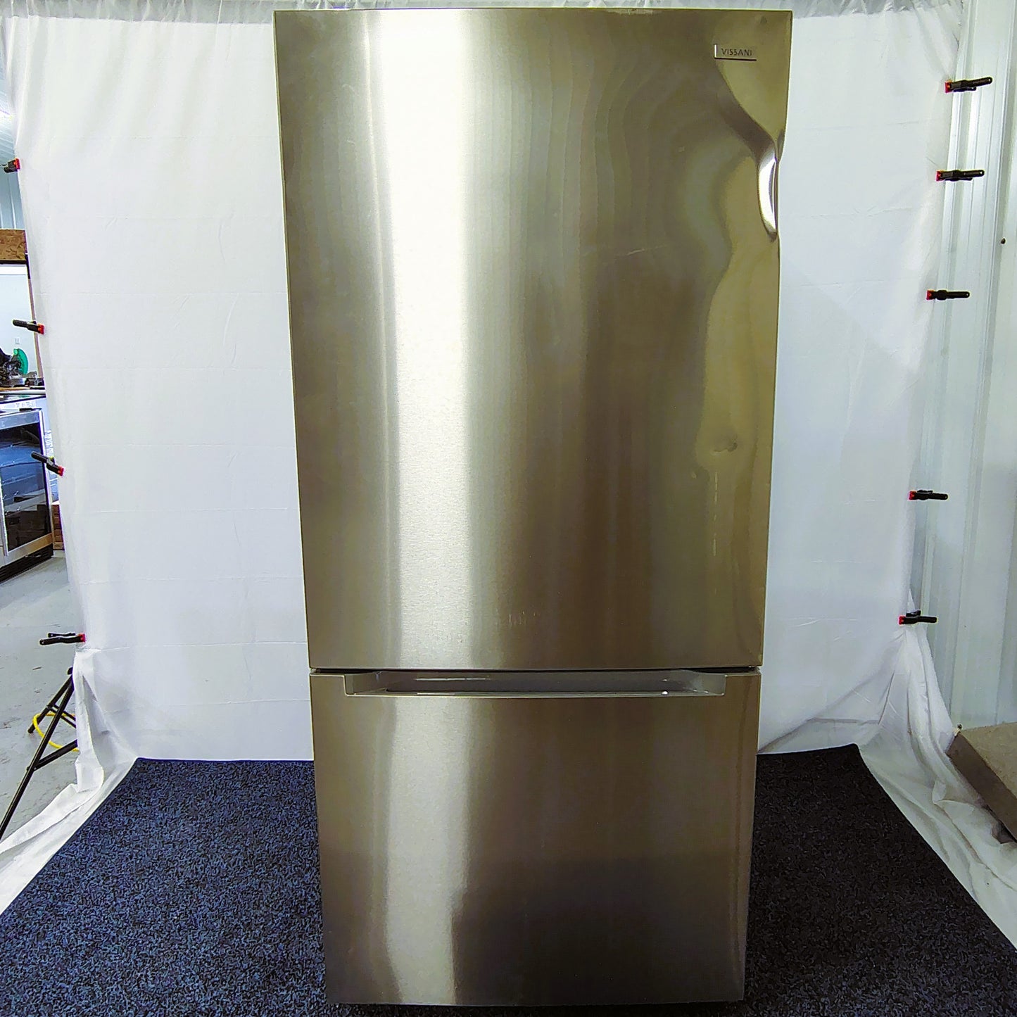 Vissani 18.7 cu. ft. Bottom Freezer Refrigerator in Stainless Steel MDBF18SS