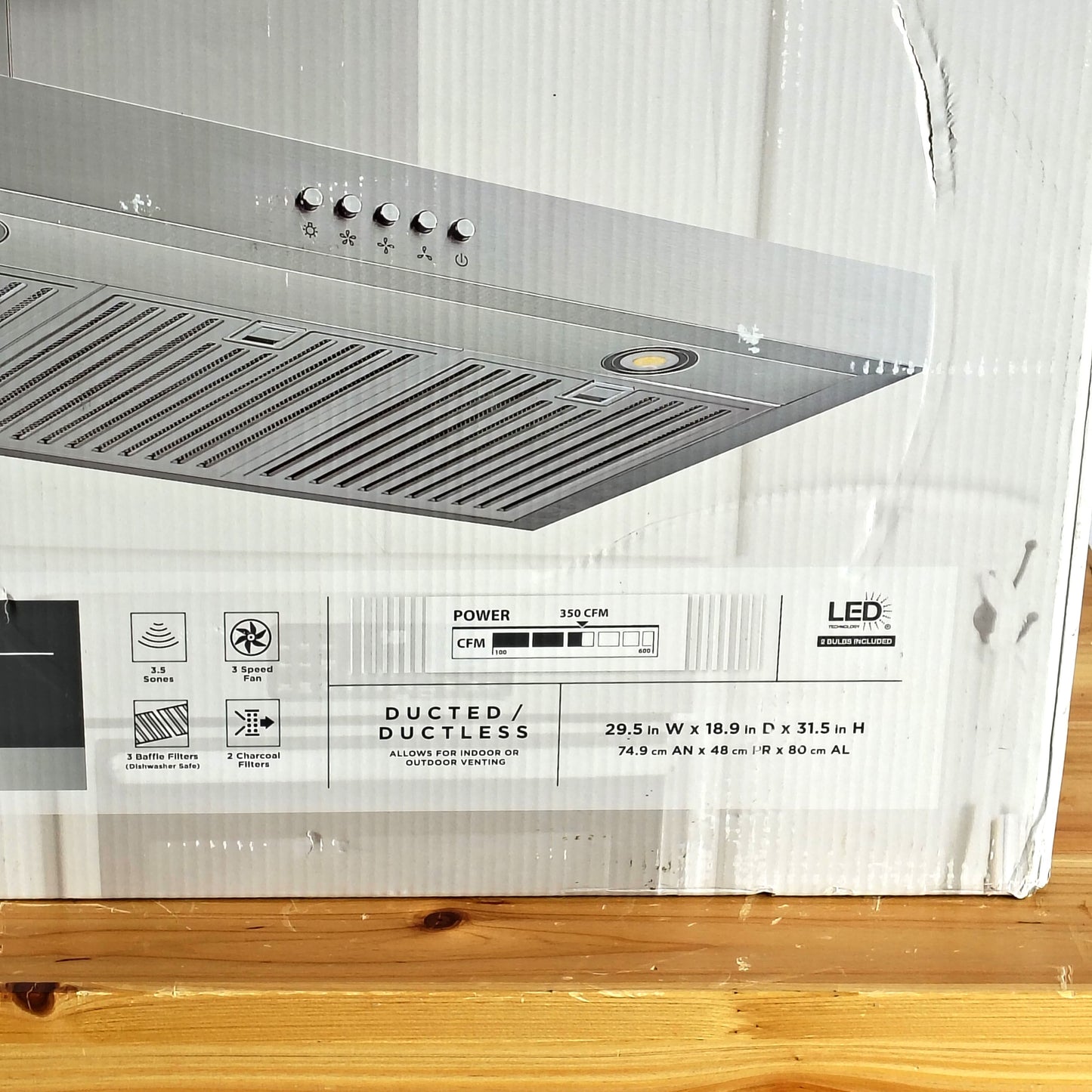 Vissani 500 CFM Convertible Island Range Hood in Stainless Steel 1008 463 851