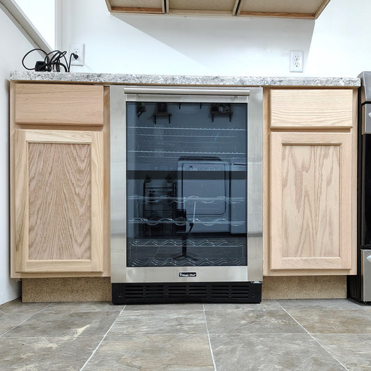 Magic Chef 44 Bottle Dual Zone Wine Cooler in Stainless Steel HMWC44DZ