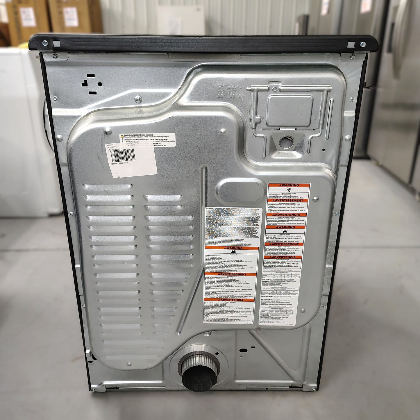 Whirlpool 7.4 cu. ft. vented Front Load Electric Dryer in Volcano Black with Wrinkle Shield Option WED5720RU0