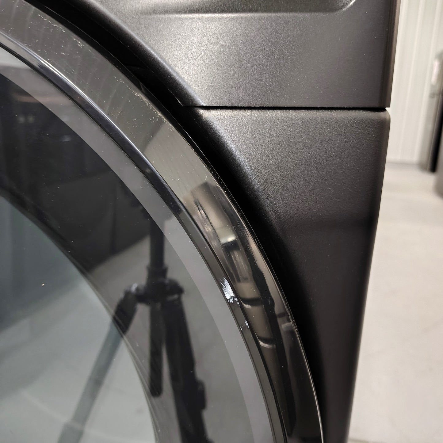 Whirlpool 7.4 cu. ft. vented Front Load Electric Dryer in Volcano Black with Wrinkle Shield Option WED5720RU0