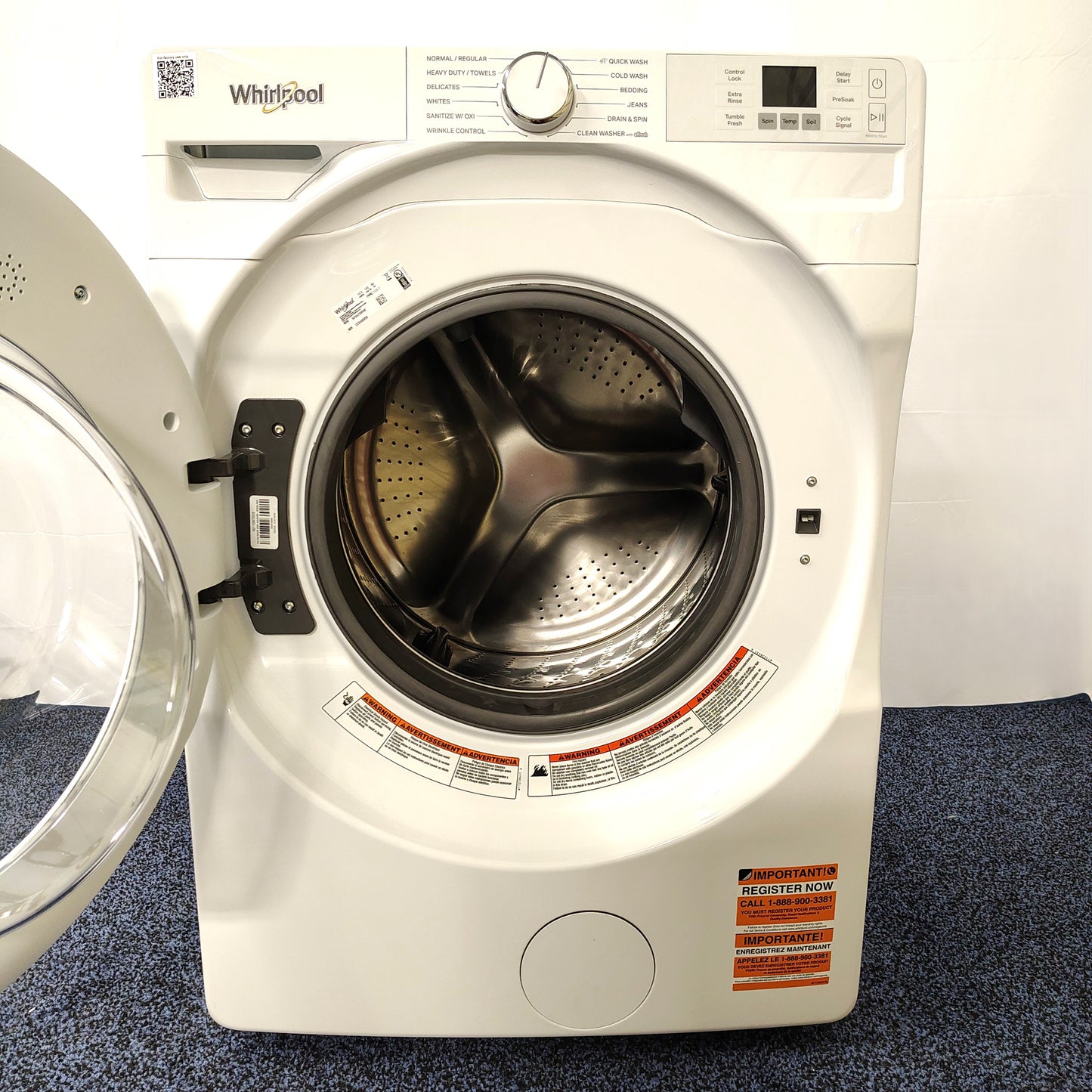 Whirlpool 4.5 Cu. Ft. Front Load Washer in White with Tumble Fresh Option WFW4720RW0