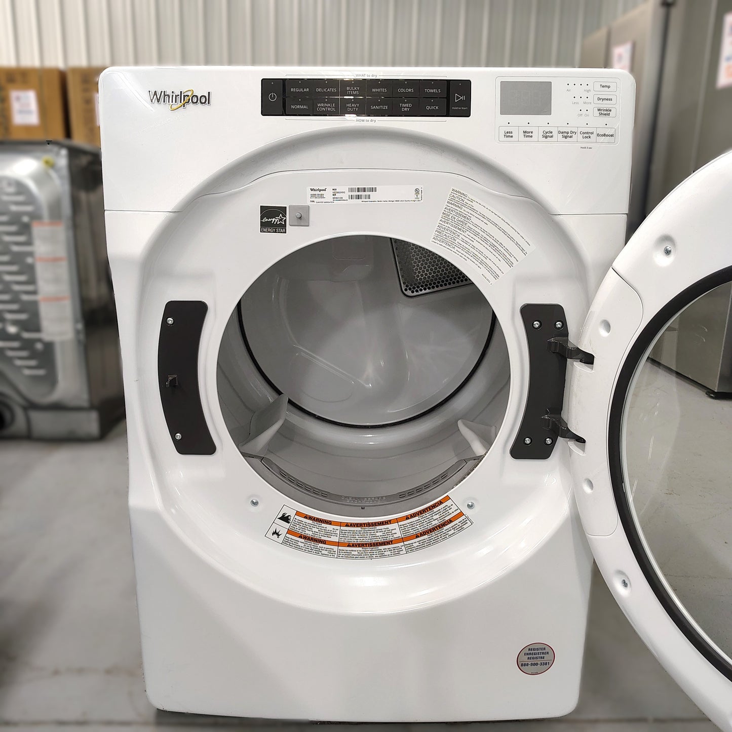 Whirlpool 7.4-cu ft Stackable Vented Electric Dryer in White WED5620HW2